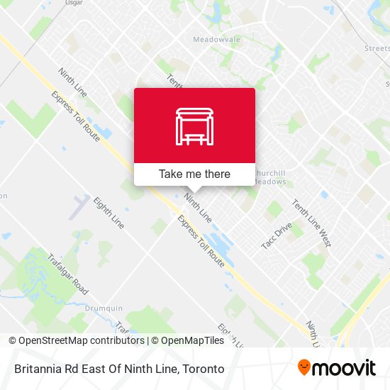 Britannia Rd East Of Ninth Line map