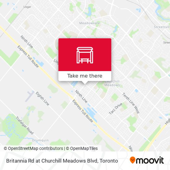 Britannia Rd at Churchill Meadows Blvd map