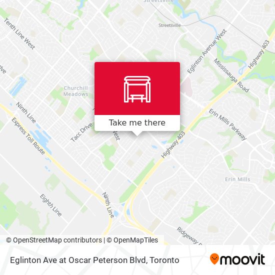 Eglinton Ave at Oscar Peterson Blvd map