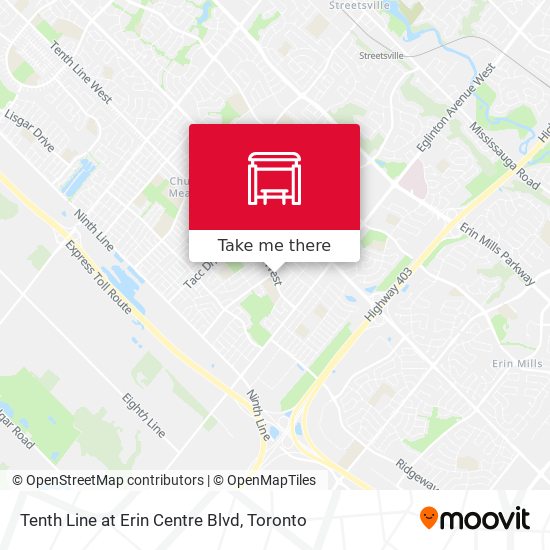 Tenth Line at Erin Centre Blvd map
