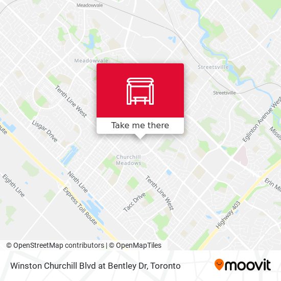 Winston Churchill Blvd at Bentley Dr map