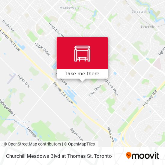 Churchill Meadows Blvd at Thomas St plan