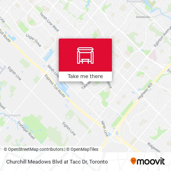 Churchill Meadows Blvd at Tacc Dr plan