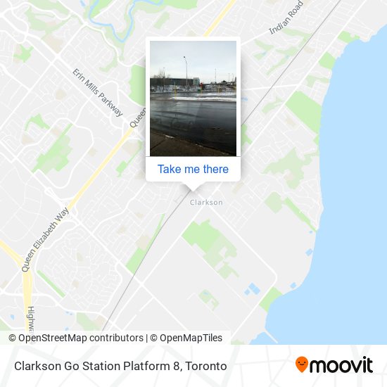 Clarkson Go Station Platform 8 map