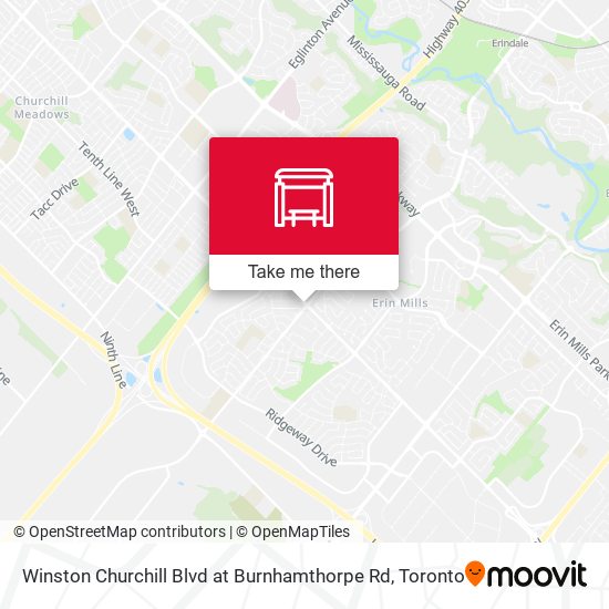 Winston Churchill Blvd at Burnhamthorpe Rd map