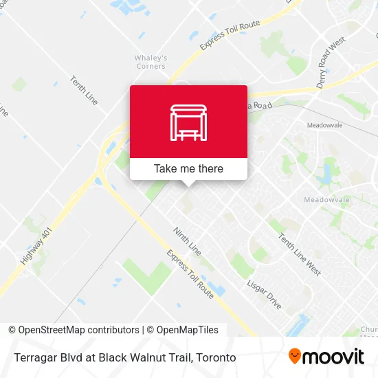 Terragar Blvd at Black Walnut Trail map