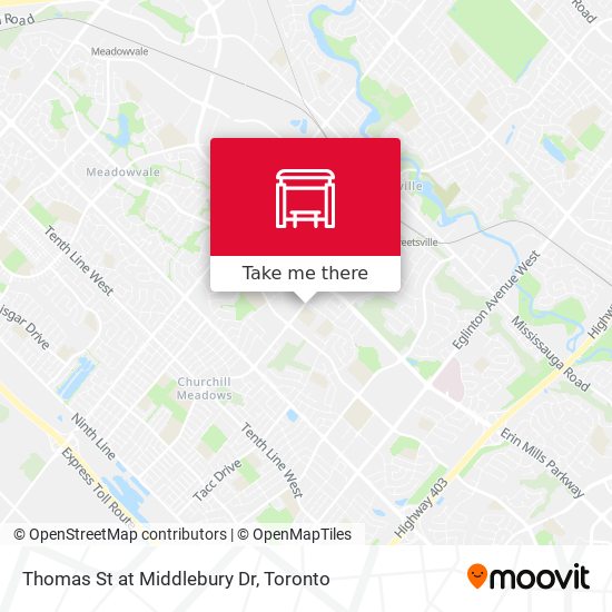 Thomas St at Middlebury Dr map