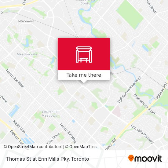 Thomas St at Erin Mills Pky map