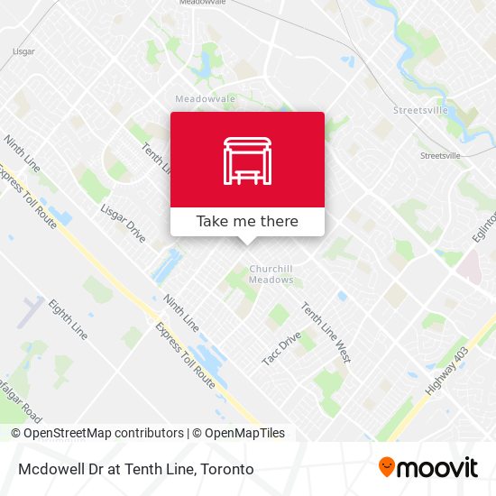 Mcdowell Dr at Tenth Line map