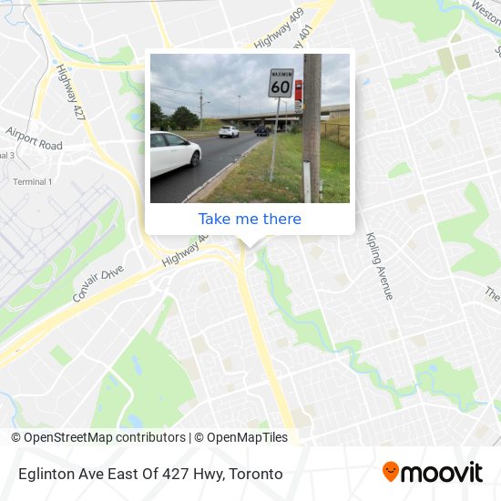 Eglinton Ave East Of 427 Hwy map