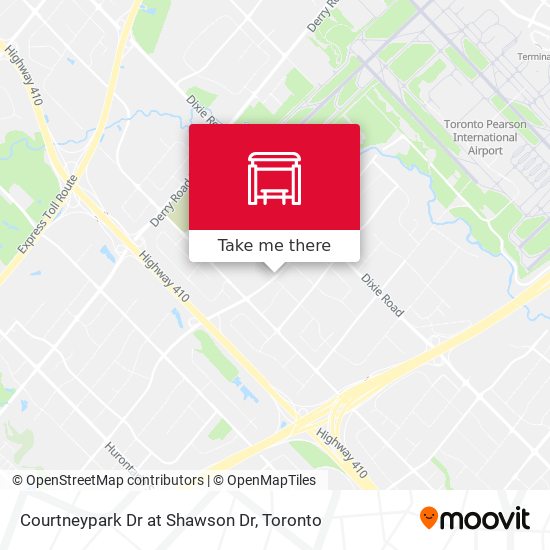 Courtneypark Dr at Shawson Dr map
