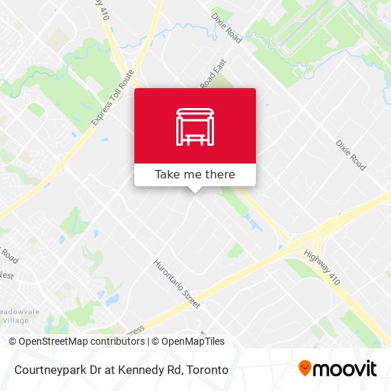 Courtneypark Dr at Kennedy Rd map