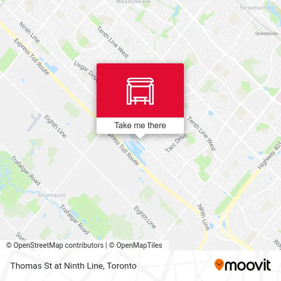 Thomas St at Ninth Line map