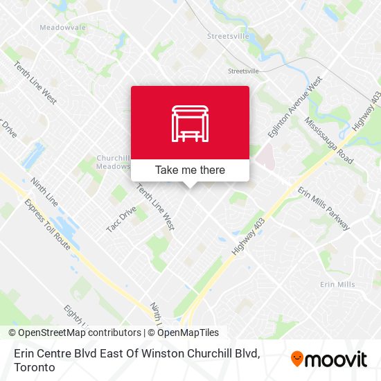 Erin Centre Blvd East Of Winston Churchill Blvd map