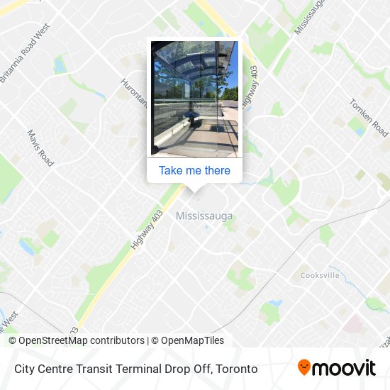 City Centre Transit Terminal Drop Off map