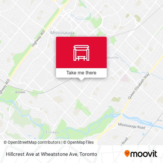 Hillcrest Ave at Wheatstone Ave map