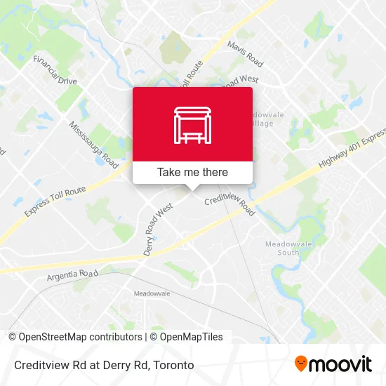 Creditview Rd at Derry Rd map