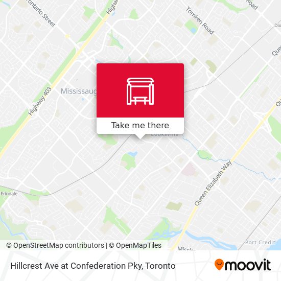 Hillcrest Ave at Confederation Pky map
