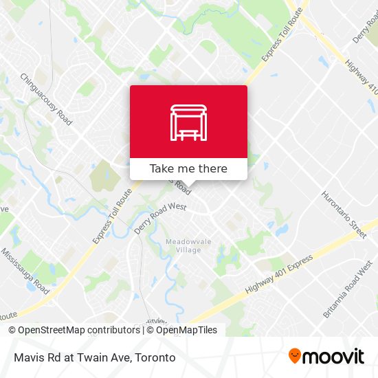 Mavis Rd at Twain Ave map