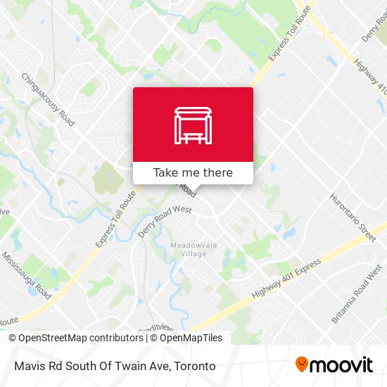 Mavis Rd South Of Twain Ave map