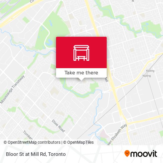 Bloor St at Mill Rd map