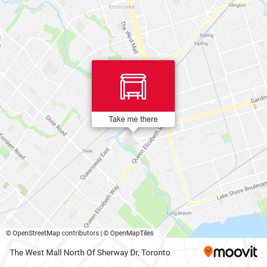 The West Mall North Of Sherway Dr map