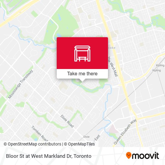 Bloor St at West Markland Dr map