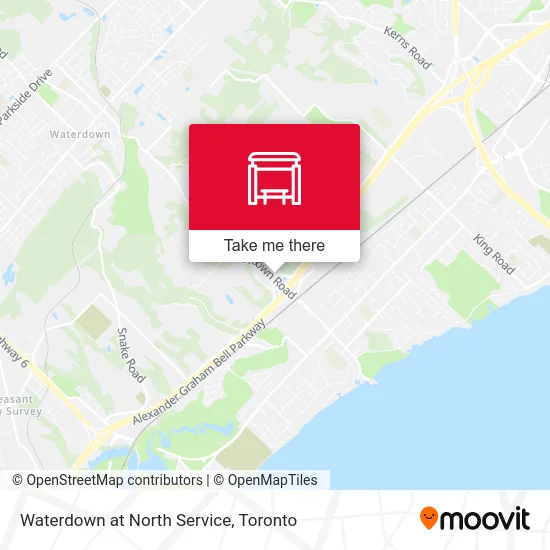 Waterdown at North Service map