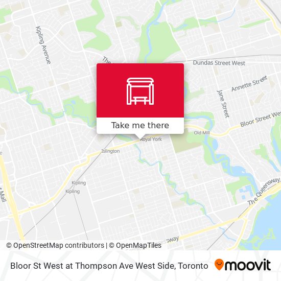 Bloor St West at Thompson Ave West Side map