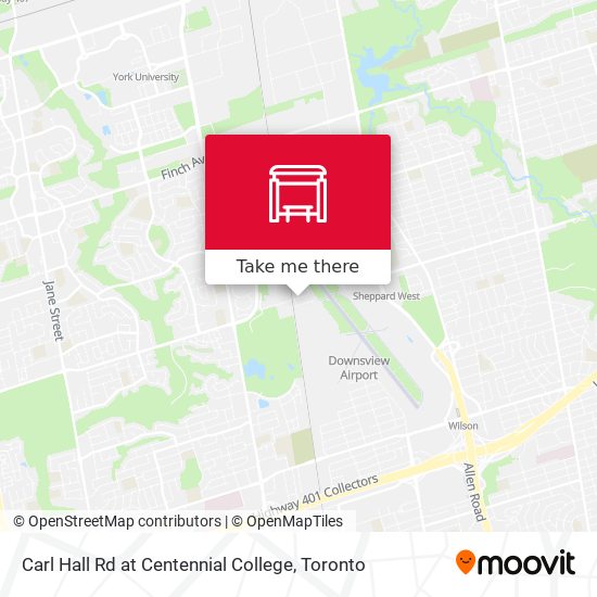 Carl Hall Rd at Centennial College plan