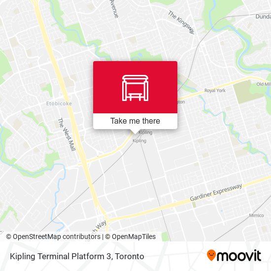 Kipling Terminal Platform 3 map