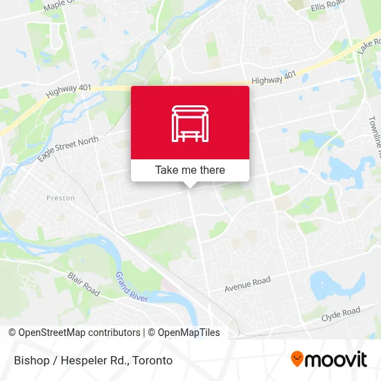 Bishop / Hespeler Rd. map