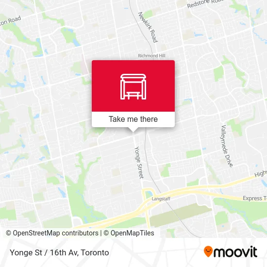Yonge St / 16th Av map