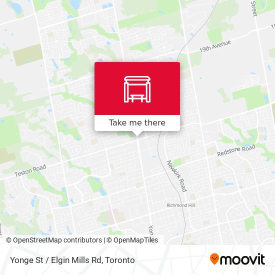 Yonge St / Elgin Mills Rd map