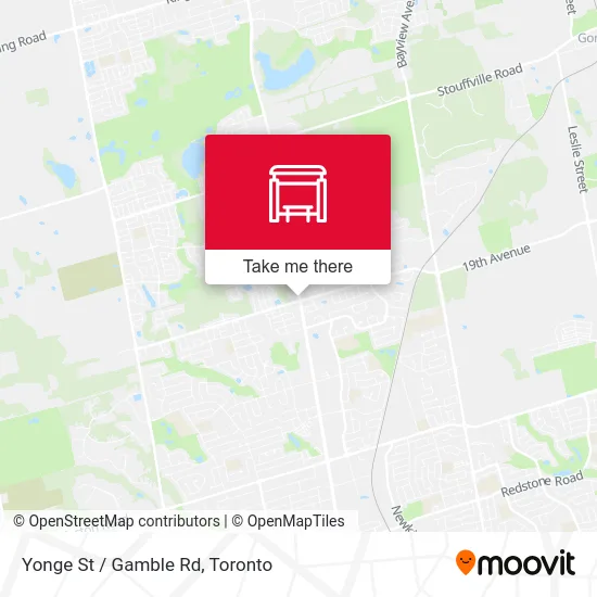 Yonge St / Gamble Rd map
