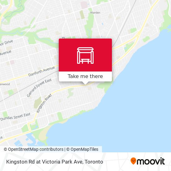 Kingston Rd at Victoria Park Ave map