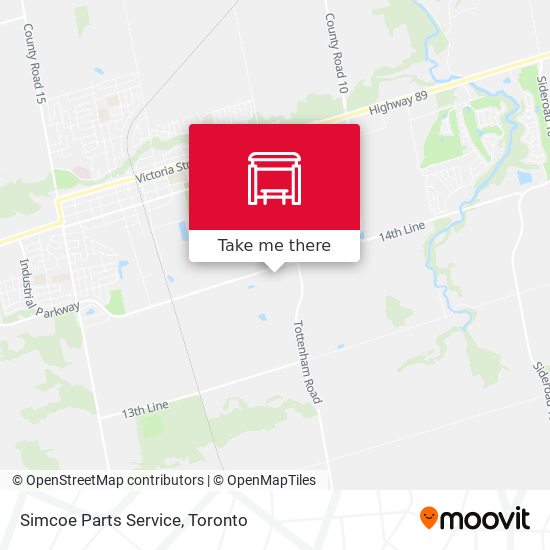 Simcoe Parts Service map