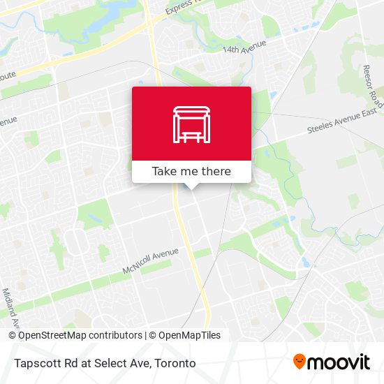 Tapscott Rd at Select Ave map