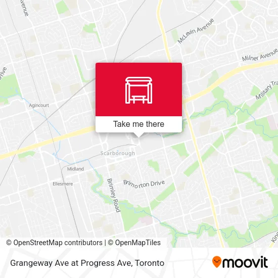 Grangeway Ave at Progress Ave map