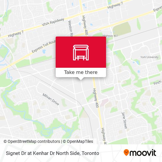 Signet Dr at Kenhar Dr North Side map