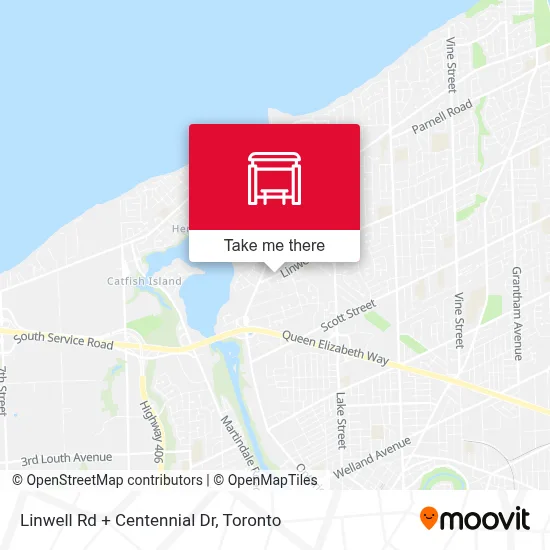 Linwell Rd + Centennial Dr map