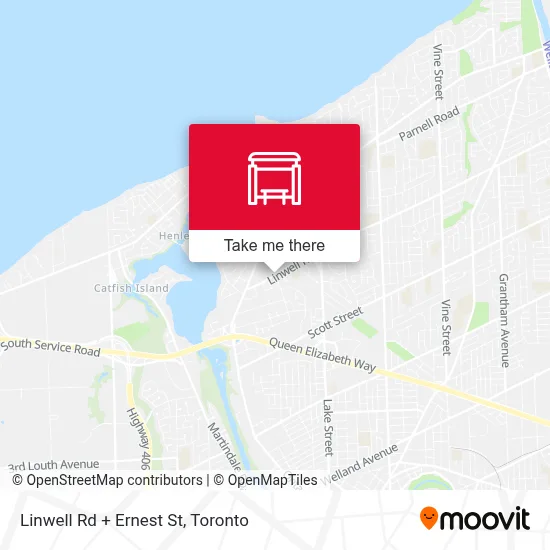 Linwell Rd + Ernest St map