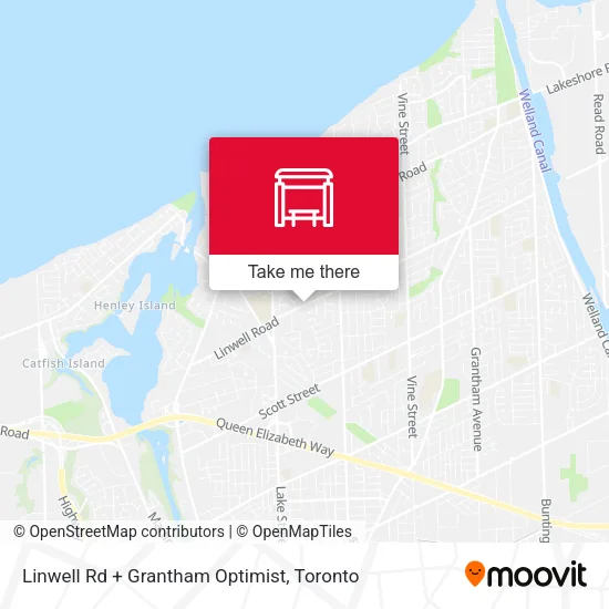Linwell Rd + Grantham Optimist map