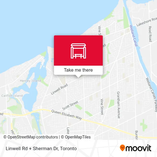 Linwell Rd + Sherman Dr map