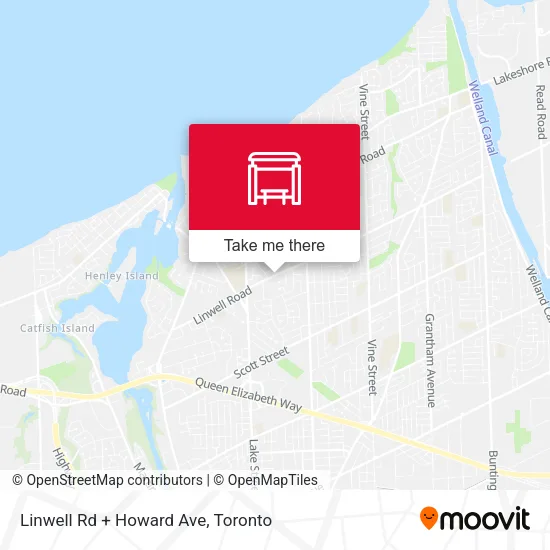 Linwell Rd + Howard Ave map