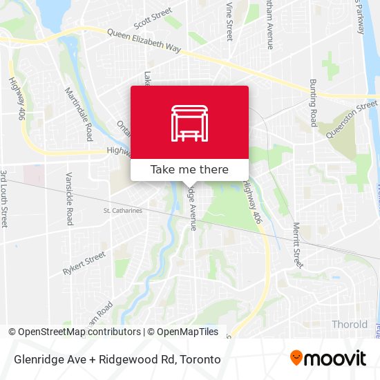 Glenridge Ave + Ridgewood Rd map