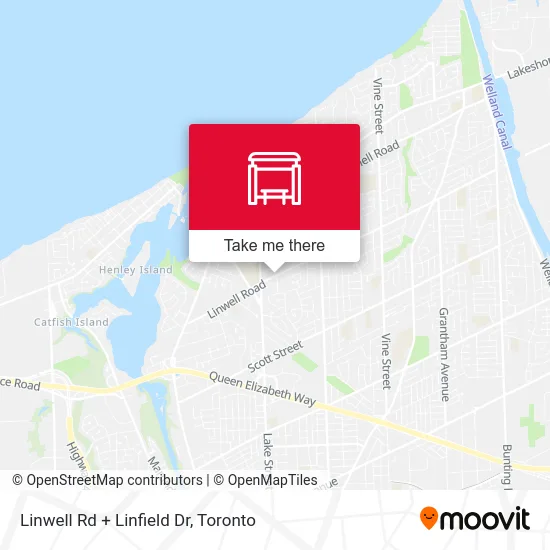 Linwell Rd + Linfield Dr map