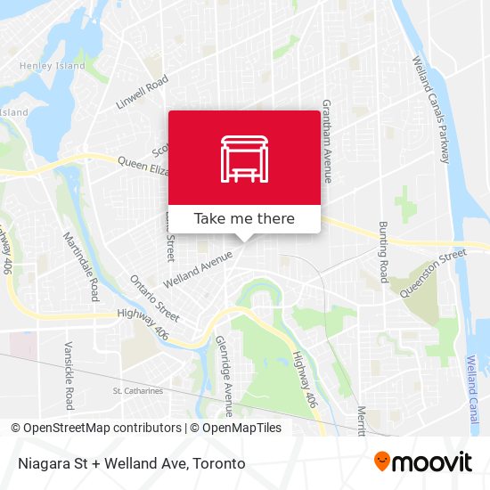 Niagara St + Welland Ave map