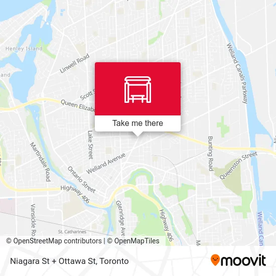 Niagara St + Ottawa St map