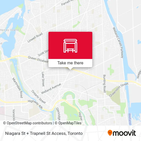 Niagara St + Trapnell St Access map